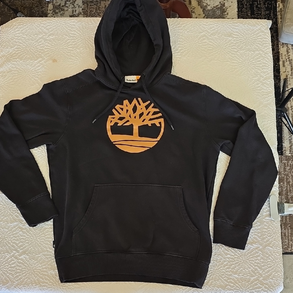 Timberland Men's Kennebec River Tree Logo Hoodie - Black/Wheat - Size L